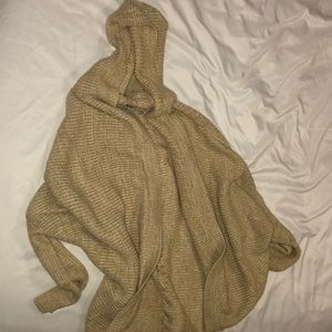 tan oversized cardigan